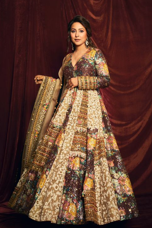 Hina Khan’s Multiprinted Anarkali
